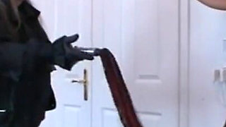 Humiliating whipping bondage