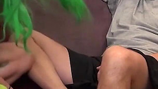 Euro Hornies Scene-1 busty Green Haired MILF Montse Swinger Fucking Hard with a Younger Cock