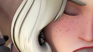 Mercy Sucks Two Big Dicks for Money - 3D Overwatch Animation