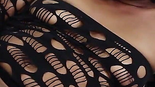 Ebony milf plays with her pink vibrator