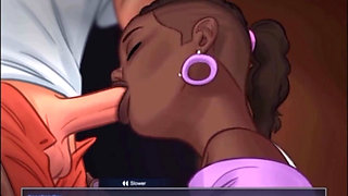 Blowjob from my ebony BBW teacher and Fingering my new Blonde Girlfriend (Summertime Saga Gameplay)