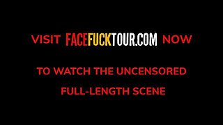 Big Tits Latina Sluts Throat Huge American Cock in Sloppy Threesome BJ