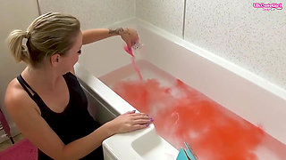 Naked Jelly Wank - Slippery Pussy & Cum Covered