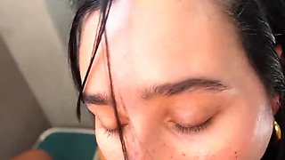 Sexy latina girl with huge tits and ass agrees to do me a naughty favor and lets me fuck her pussy for some cash