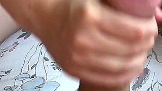 She Really Enjoys Jerking off My Big and Hairy Dick