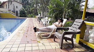 A Colombian Stranger to with Me in the Pool