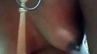 Desi Indian Tamil Hotwife in Pink Saree Vibrates Her & Spanks Her Big Black Ass for a American Young Bull