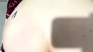 Step sister doing ass-fuck and drinking post-workout milk