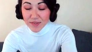 Masturbating loving babe solo toy plays with enthusiasm