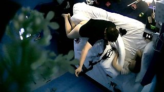 Real amateur teen fucks while babes watch