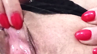 Watch My Clever Fingers with Red Nail Polish