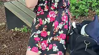 I Walked in the Park with a Beautiful Slut and Let Her Suck Me in the Toilet, and She Even Peed in the Open