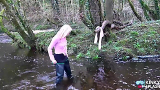 Secretary's White Tights Drenched in Waders Gone Wrong