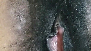 One Hot MILF and Hairy Pussy in Close up Masturbate