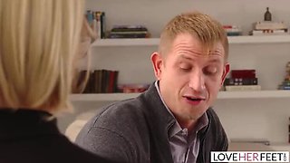 Naughty Blonde Teacher Emma Hix Gets Her Toes Sucked And Fucked In Hot POV
