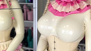 Miss Fetilicious in Latex Barbie Doll Outfit
