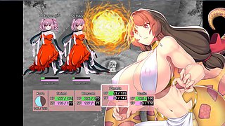 Curvy anime girl with big boobs