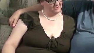 Big tit fat ass smoking wife given to husbands employee for fucking