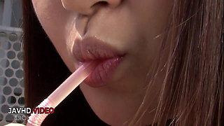 Sensual Asian Teen Ryo Asaka Pleasures Herself in the Shower