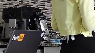 As Soon as the Wife Left the House, He Immediately Fucked the Maid in the Ass!