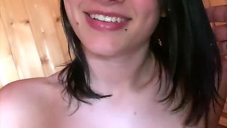 Mature Brunette MILF Takes Anal Creampie with Plug
