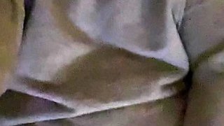 Amateur Babe in Glasses jerks cock for facial