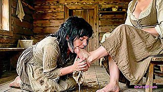 Broken farm maid dirtied & filled in barn raw ANAL shame