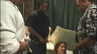 Busty Ava Devine double penetrated in interracial gangbang