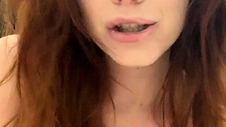 Emo teen Becka solo webcam masturbation
