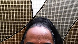 Busty trans ebony analpounded by her BF