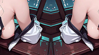 A Big Black Cock Penetrates Lucy Kushinada's Anus. Long Sex in Various Positions. Cyberpunk: Edgerunners