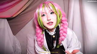 Mitsuri Cosplay  Cute Asian Slut Rough Fucked by Big Dick & Creampie