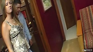 Vintage blondes share passionate blowjob ending with intense facial cumshot
