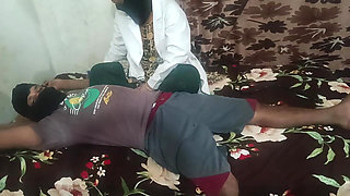 Female Doctor Check the Patient at His Room