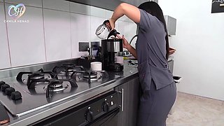 I Am The Maid Of My Boss, After Cleans His House, I Should Clean His Cock With My Mouth