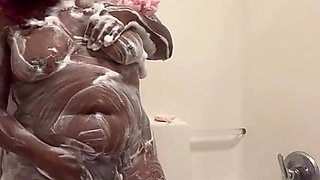 In the Shower Washing My Sexy Chubby Body