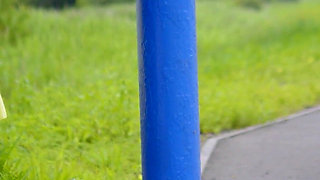 128 Subtle Outdoor Flirting with Passing Drivers at a Bus Stop. Do You Like My Legs? 60fps