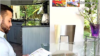 Asian Nanny Massages Bosses Cock With Her Wet Pussy - Jade Kush