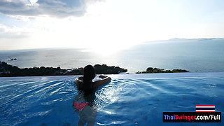 Big ass Thai amateur girlfriend first time anal fuck recorded