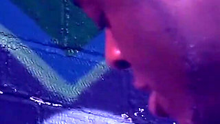 Billie Ray lets a thick black dick fuck her in the side street