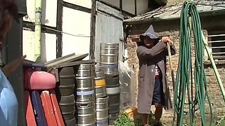 Redhead MILF Outdoor Farm Sex With Husband - Mature Couple Fucking