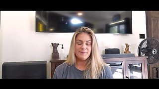 Clover Baltimore Hot Mom Blowjob & Creampie - Step Son Helps Divorced MILF in Bedroom