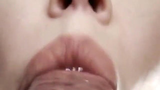 You Can Feel My Breath. Bald Girl Vilu Vidish Extremely Close Sucks Cockhead Dry Til Cum Hands Free