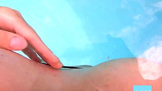 Public Pool Orgasm: Teen Babe's Solo Webcam Show