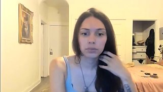 Beauty small tit amateur teen masturbating her shaved pussy