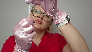 Doctor Does a Covid and Flu Swab Test to Herself; Doctress Madame Madomme