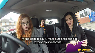 Fake Driving School - Gorgeous Redhead Ella Hughes Begs Examiner for a Chance in Hardcore Sex Video