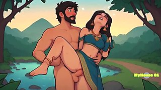 Pushpa and Srivalli Hot Romance in Jungle – Desi Couple Outdoor Fuck