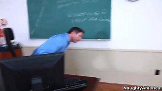 Veronica Rodriguez Banging In The Classroom With Her Small
