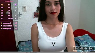 Pretty big tits skinny brunette web petite babe - Teen
